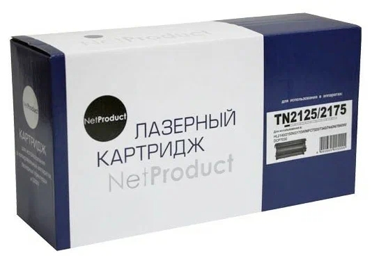Тонер-картридж NetProduct (N-TN-2125:2175) Тонер-картридж NetProduct (N-TN-2125/2175) для Brother HL-2140R/2150NR/2170WR, 2,6K